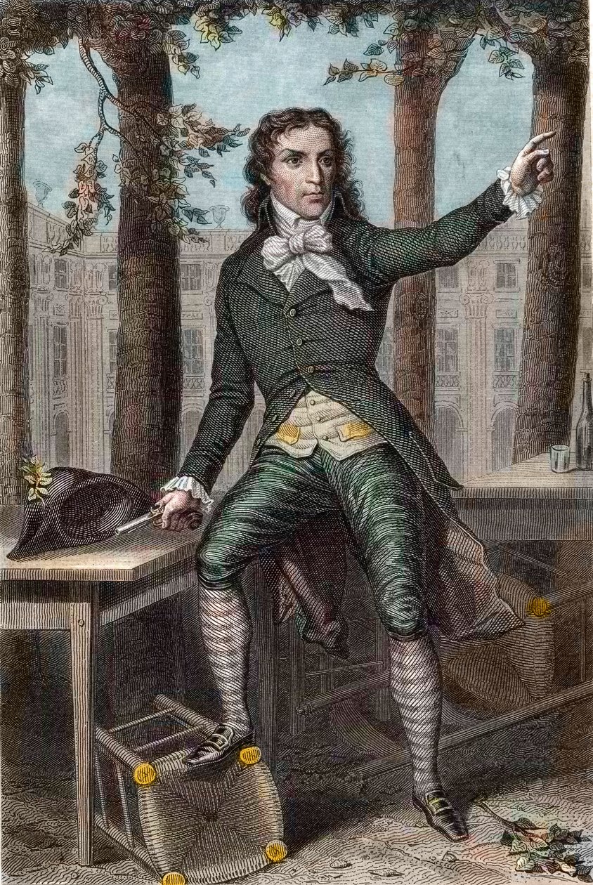 Portrait de Camille Desmoulins (1760-1794), politicien pendant la Révolution française - Unknown artist