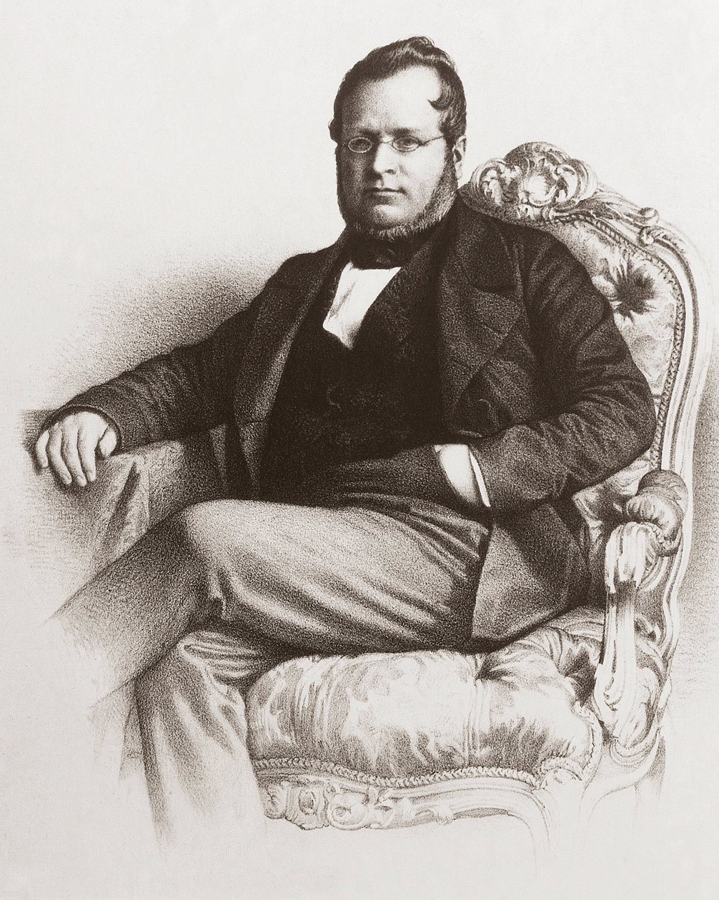 Portrait de Camillo Benso Comte de Cavour (1810 - 1861) - Unknown artist