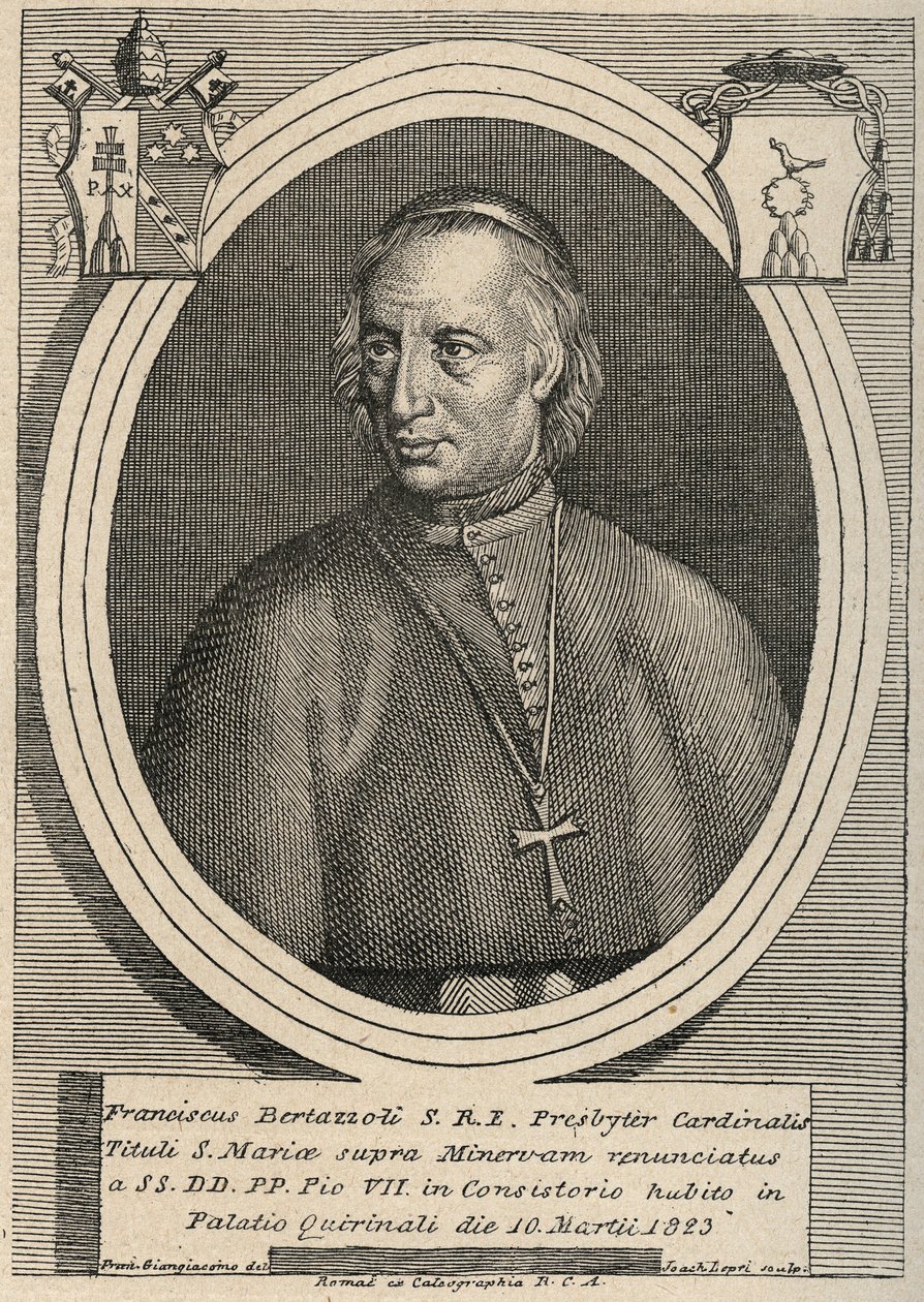 Portrait du cardinal Francesco Bertazzoli (1754-1830) - Unknown artist