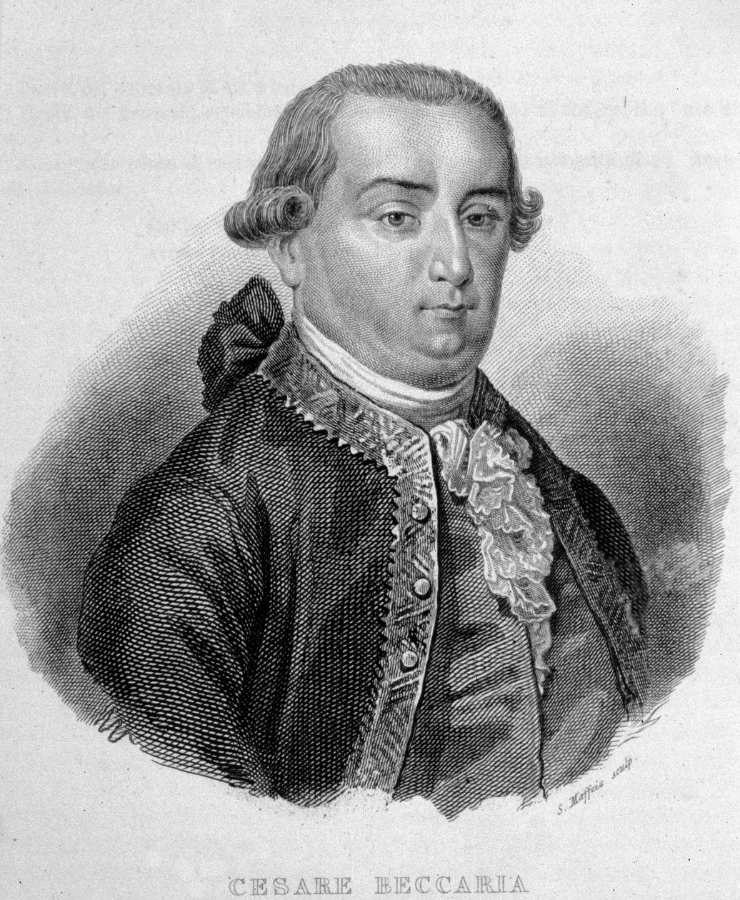 Portrait de Cesare Bonesana, Marquis de Beccaria (1738 - 1794), juriste italien. - Unknown artist