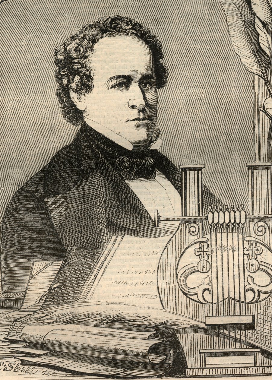 Portrait de Charles Anthon (1797-1867), professeur américain. Gravure dans The Illustrated London News du 23 janvier 1858. - Unknown artist