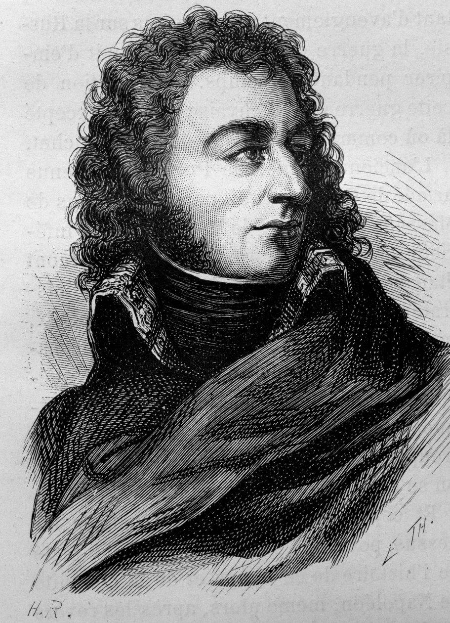 Portrait de Charles Jean-Baptiste Bernadotte (Charles XIV) (1763 - 1844). Gravure de la fin du XIXe siècle dans « Histoire de France » par H. Martin. - Unknown artist