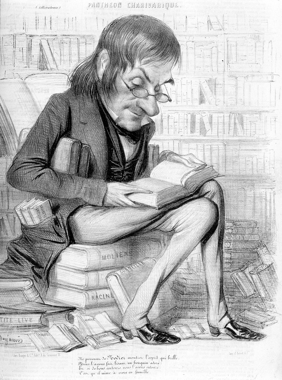 Portrait de Charles Nodier (1780-1844) - dans Charivari, v.1840 - Unknown artist