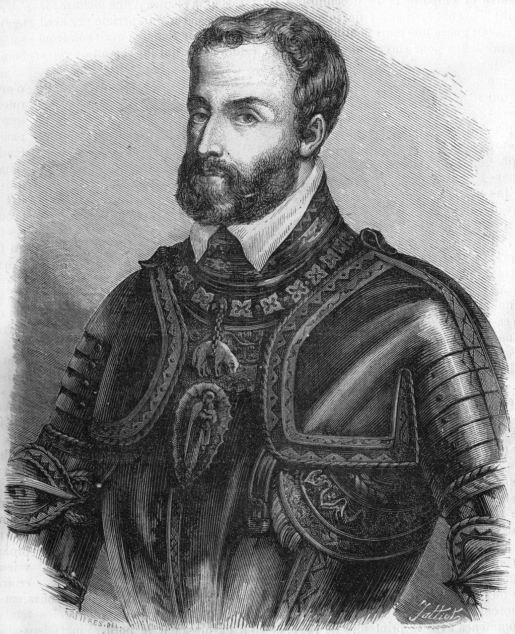 Portrait de Charles V (1500-1558), empereur du Saint-Empire germanique de 1519 à 1556. Gravure du 19ème siècle. - Unknown artist