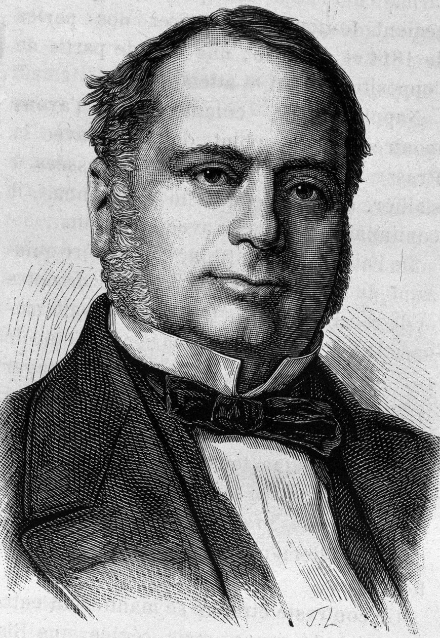Portrait de Charles Valletta (? - 1881). Gravure de la fin du 19ème siècle dans « Histoire de France » par H. Martin. - Unknown artist