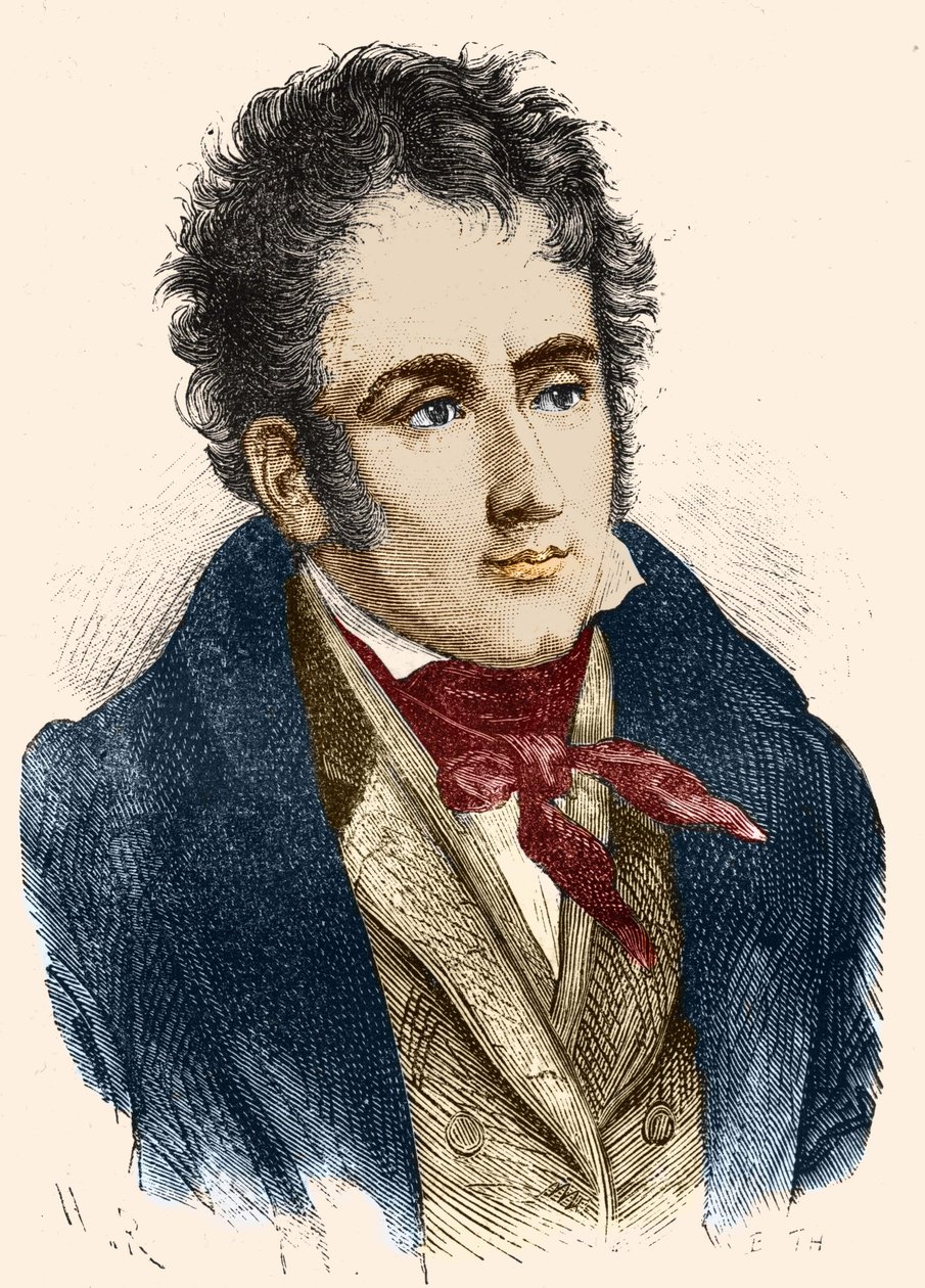 Portrait de Chateaubriand. Gravure du XIXe siècle. - Unknown artist