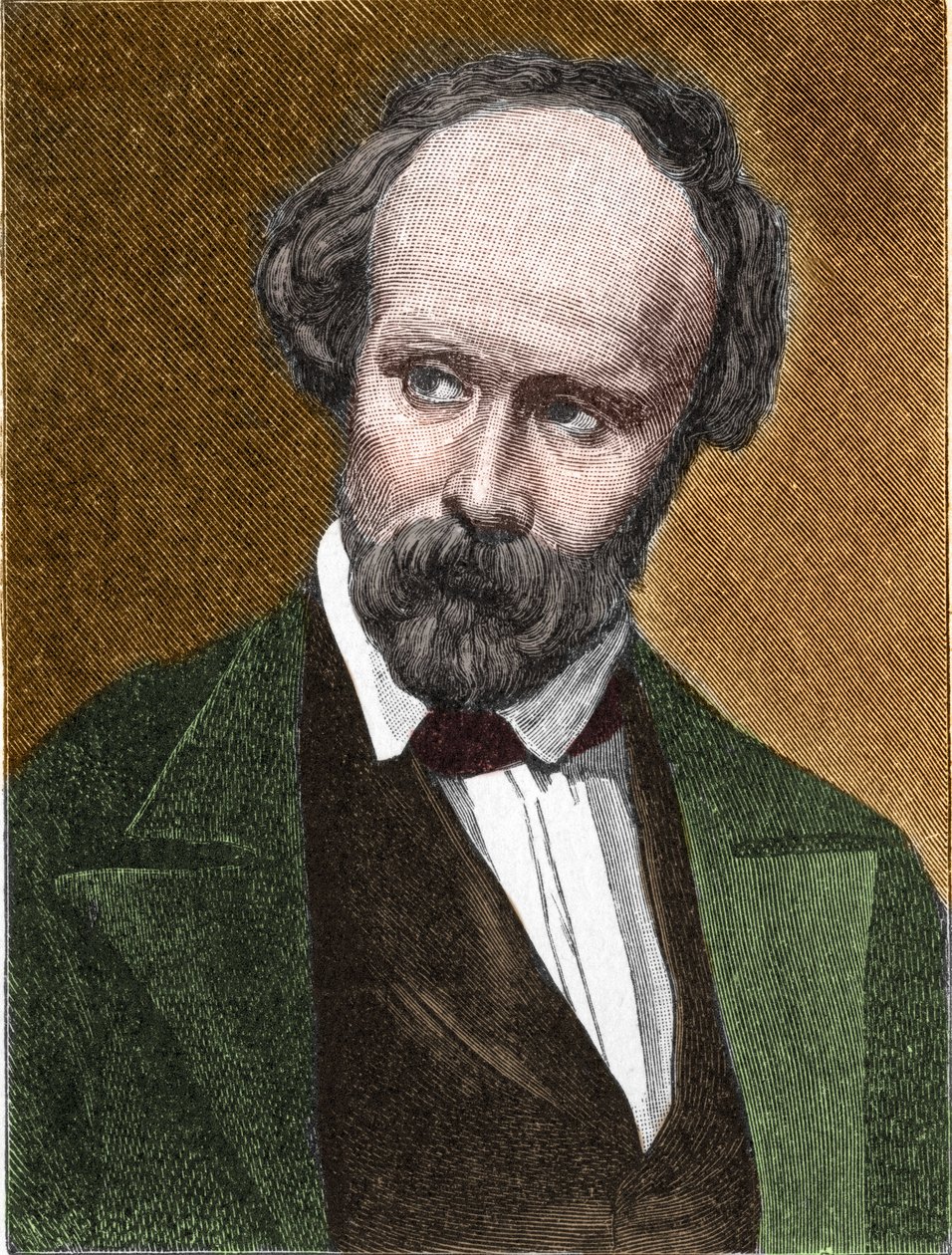 Portrait de Christian Friedrich Hebbel (1813-1863) poète et dramaturge allemand. - Unknown artist