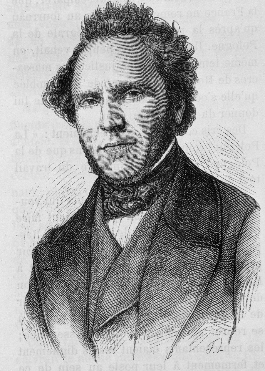 Portrait de Claude Anthime Corbon. Gravure de la fin du 19ème siècle dans « Histoire de France » de H. Martin - Unknown artist