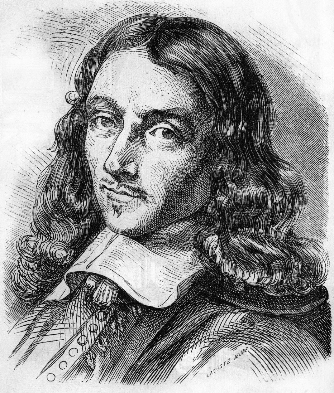 Portrait de Claude Perrault (1613 - 1688) architecte, médecin et physicien français. Gravure de 1866. - Unknown artist