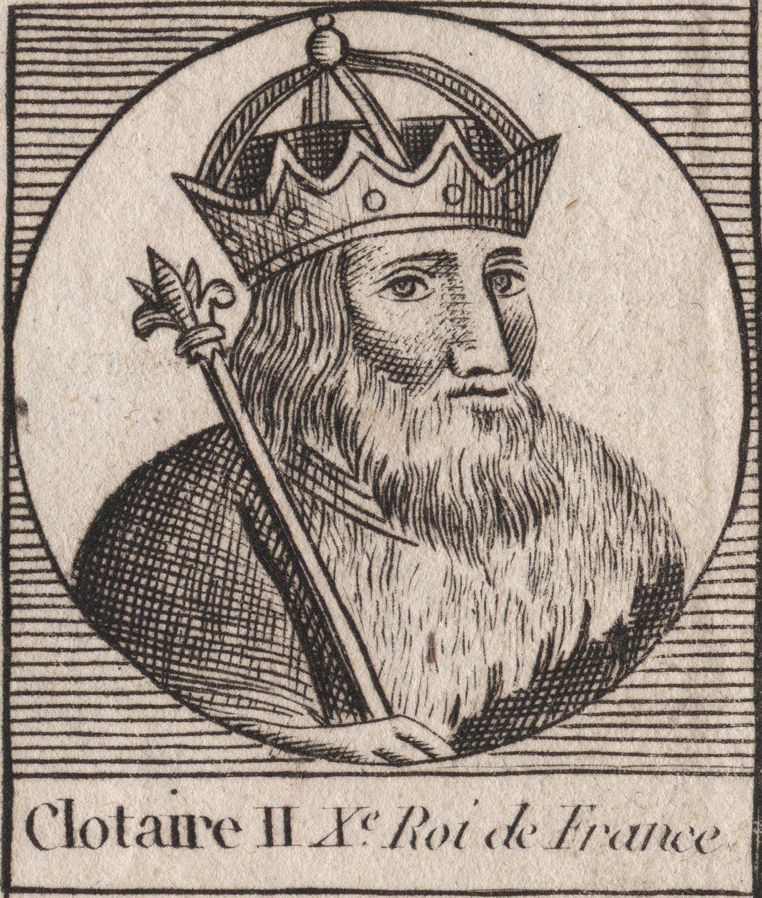Portrait de Clotaire II (584-628), roi de Neustrie et roi des Francs - Unknown artist