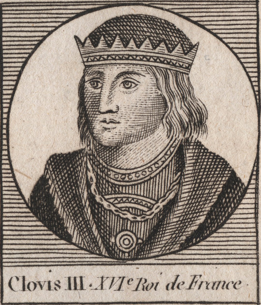 Portrait de Clovis III, roi des Francs de 691 à 695 - Unknown artist