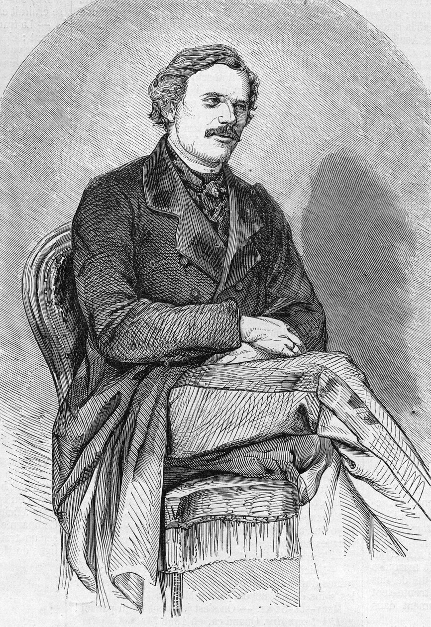 Portrait de Daniel Dunglas Home (1833-1886) médium écossais. - Unknown artist