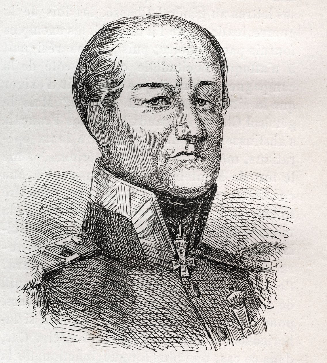 Portrait de David Hendrik, Baron Chasse 1765-1849 - gravure - Unknown artist