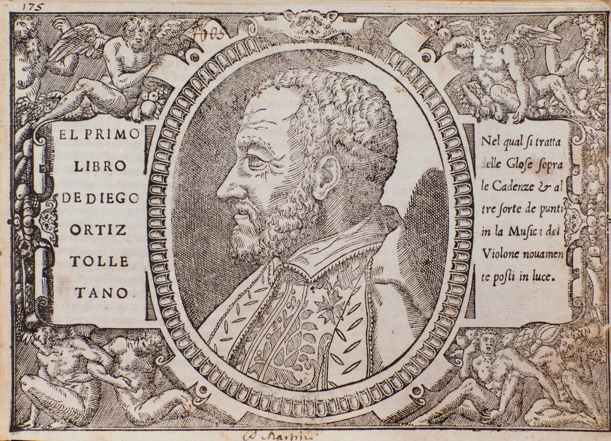 Portrait de Diego Ortiz Tolletano (Toledano) (gravure sur bois) - Unknown artist