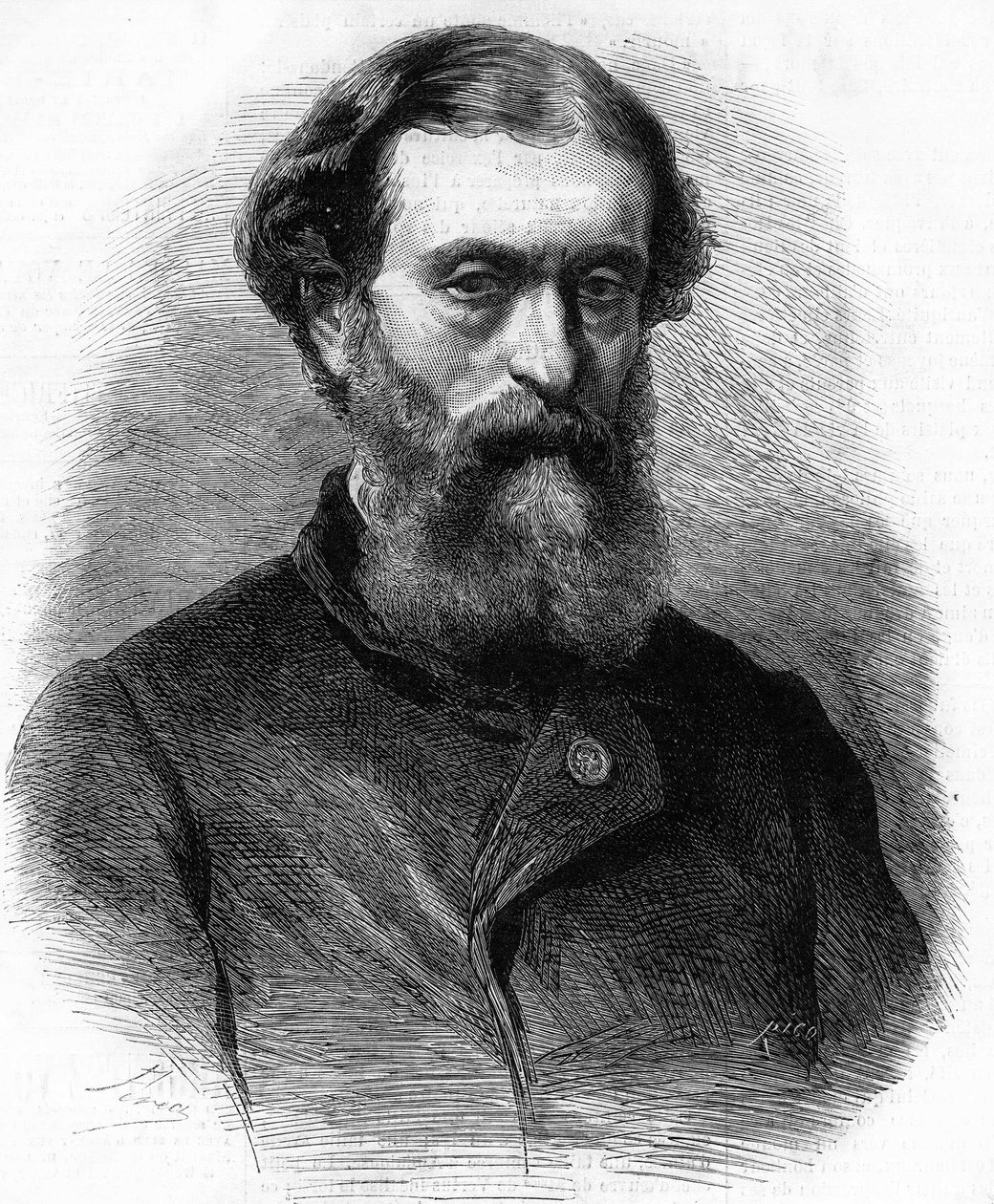 Portrait de Don Eugenio de Ochoa (1833-1889) homme de lettres et politicien espagnol - Unknown artist