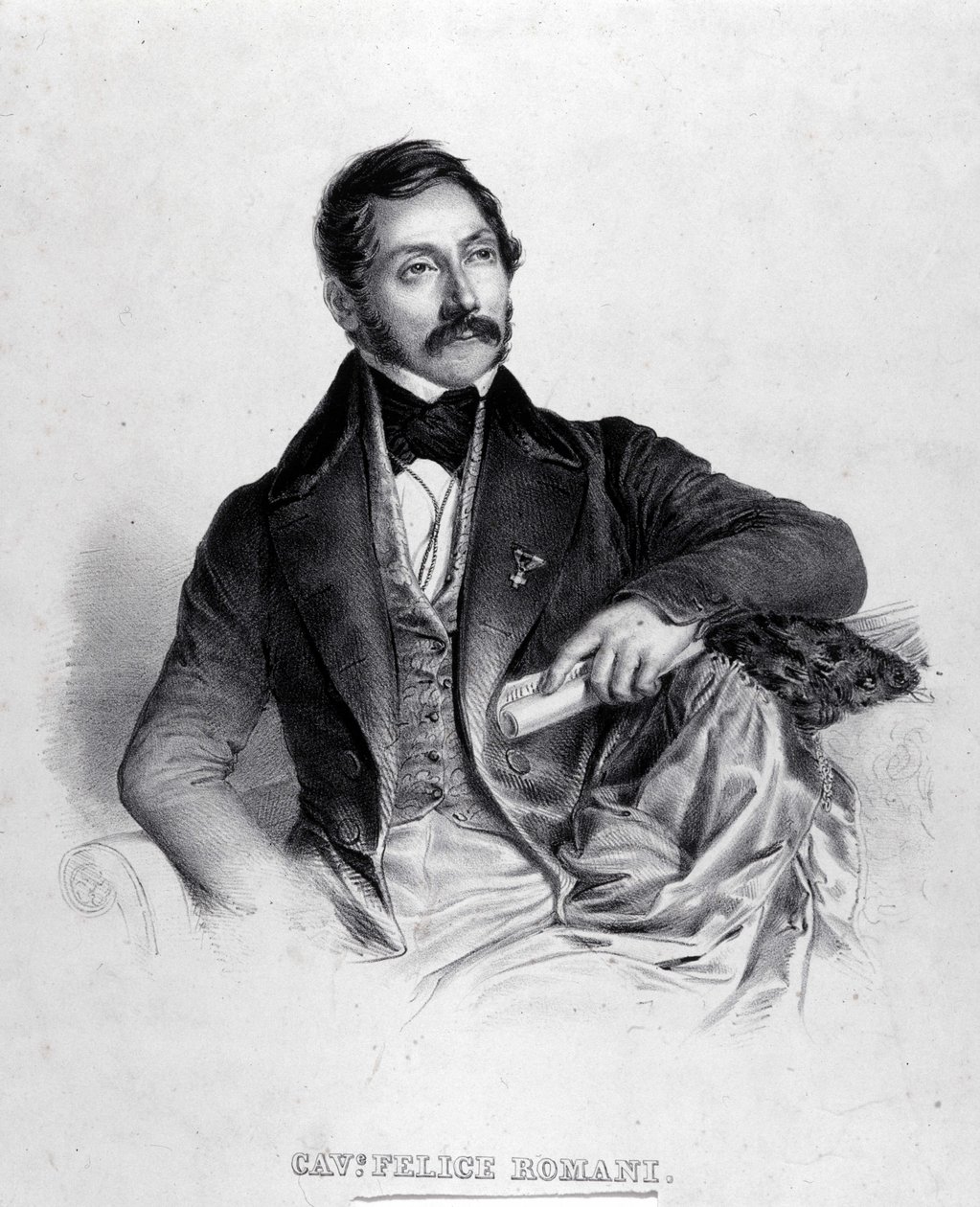 Portrait de Felice Romani, librettiste, poète et critique italien (1788-1865). - Unknown artist