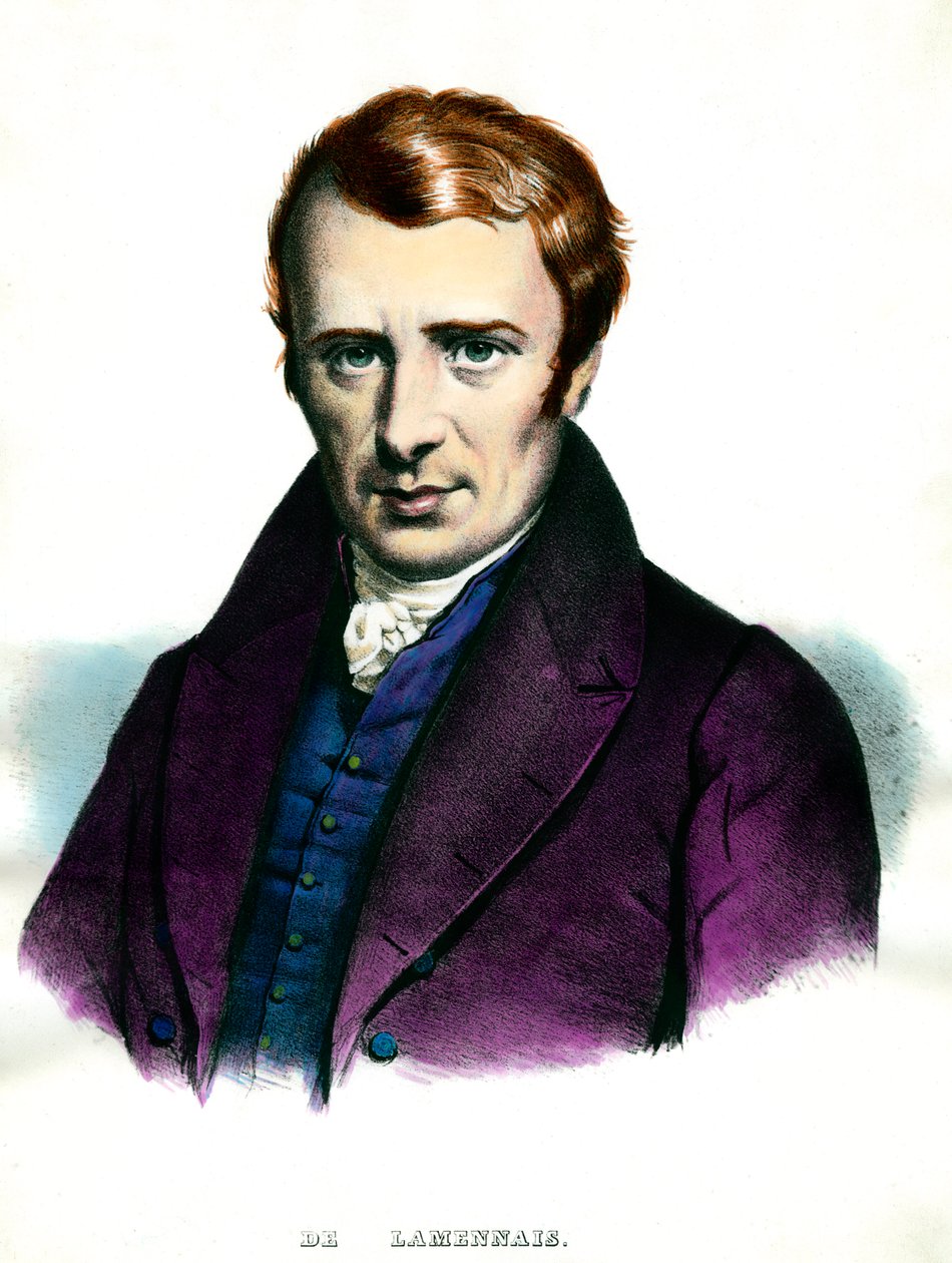 Portrait de Félicité Robert de Lamennais (1782-1854) écrivain français (gravure) - Unknown artist