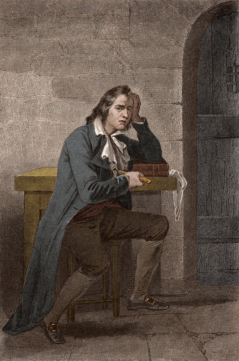 Portrait de François Babeuf dit Gracchus, révolutionnaire français, se poignardant - Gravure anonyme - Unknown artist