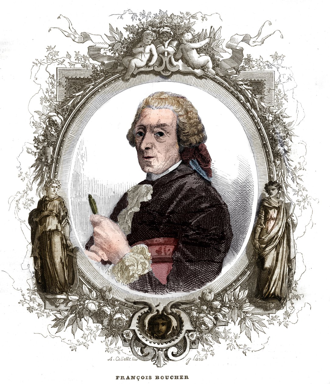 Portrait de François Boucher (1703-1770), peintre français. - Unknown artist