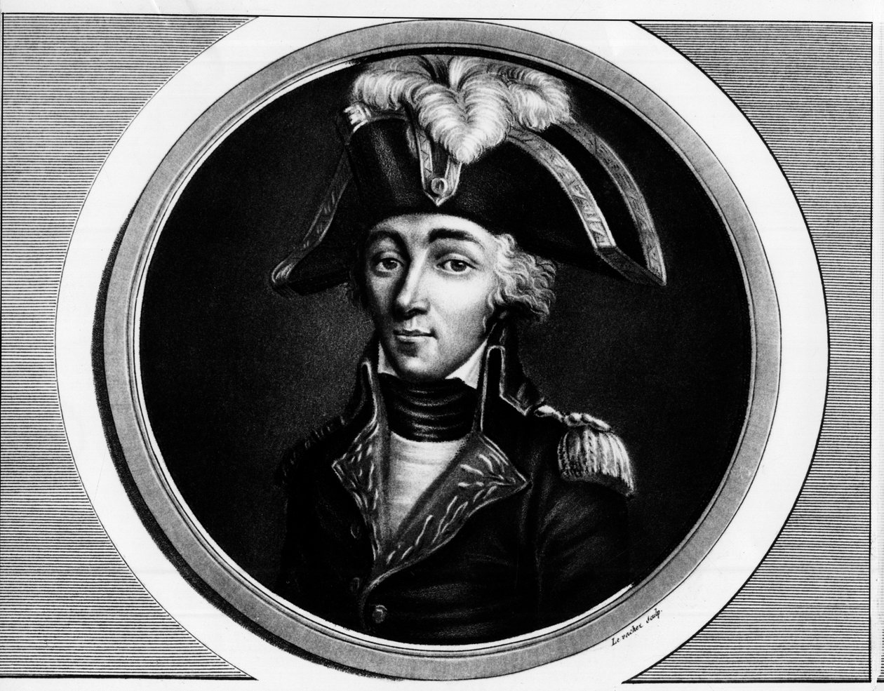 Portrait de François Hanriot (1761-1794), Révolutionnaire français - Gravure dans « Collection complète des tableaux historiques de la Révolution française, en trois volumes » 1804 - Unknown artist