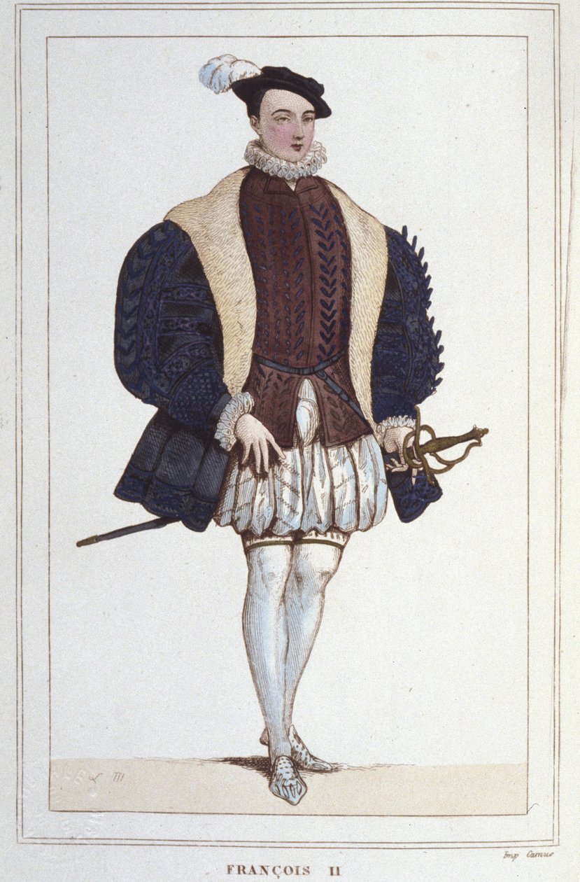 Portrait de François II (1544 - 1560), Roi de France gravure de 1830 - Unknown artist