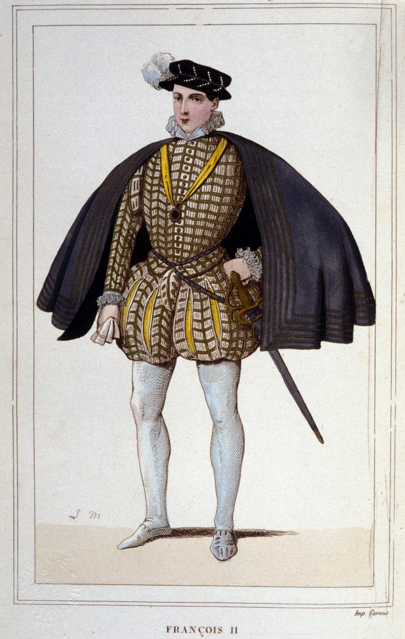 Portrait de François II (1544 - 1560), Roi de France gravure de 1830 - Unknown artist