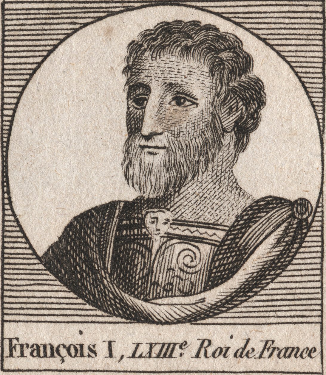 Portrait de François Ier (1494-1547), roi de France - gravure de « Instruction sur l