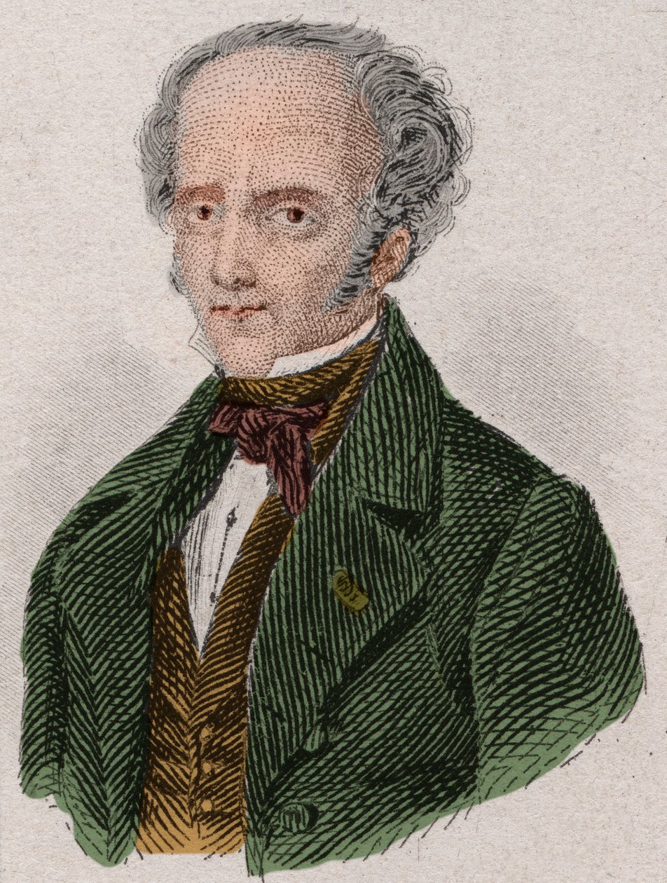 Portrait de François René, vicomte de Chateaubriand (1768-1848) écrivain français. Gravure de 1876. - Unknown artist
