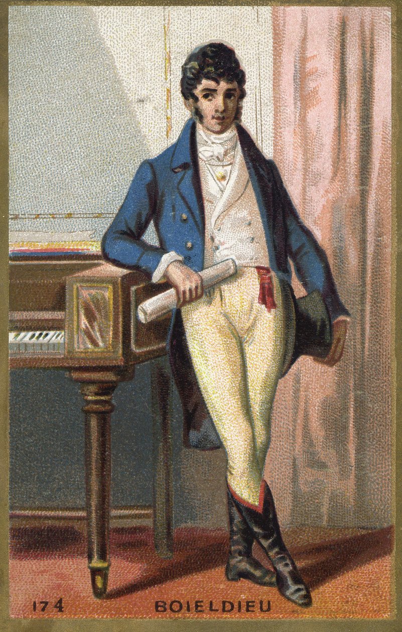 Portrait de François Adrien Boieldieu (1775 - 1834), compositeur français. Chromolithographie de la fin du XIXe siècle. - Unknown artist
