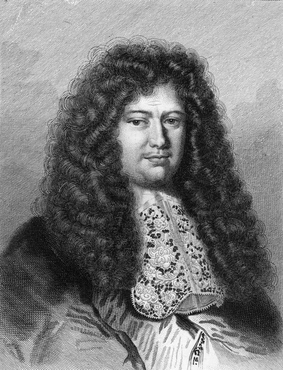 Portrait de François Michel Le Tellier, Marquis de Louvois (1639 - 1691), homme politique français - dans “Histoire des Français” par Lavallée, gravure - Unknown artist