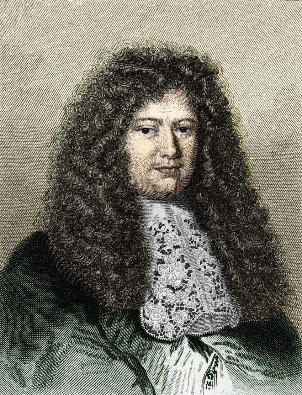Portrait de François Michel Le Tellier, marquis de Louvois (1639-1691), homme politique français - dans Histoire des Français par Lavallée, gravure, sd - Unknown artist