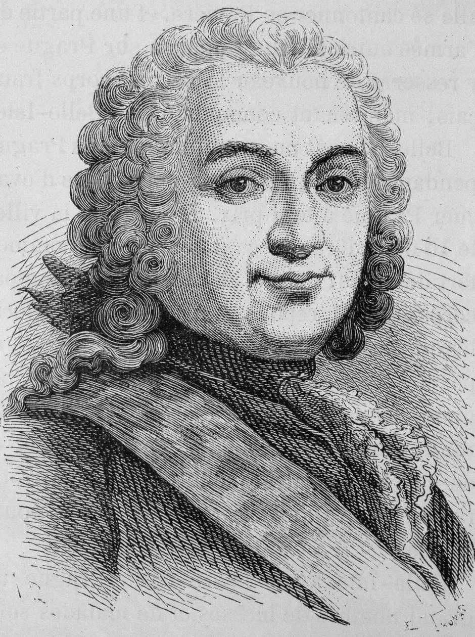 Portrait de François de Chevert. Gravure de la fin du 19ème siècle dans « Histoire de France » de H. Martin - Unknown artist