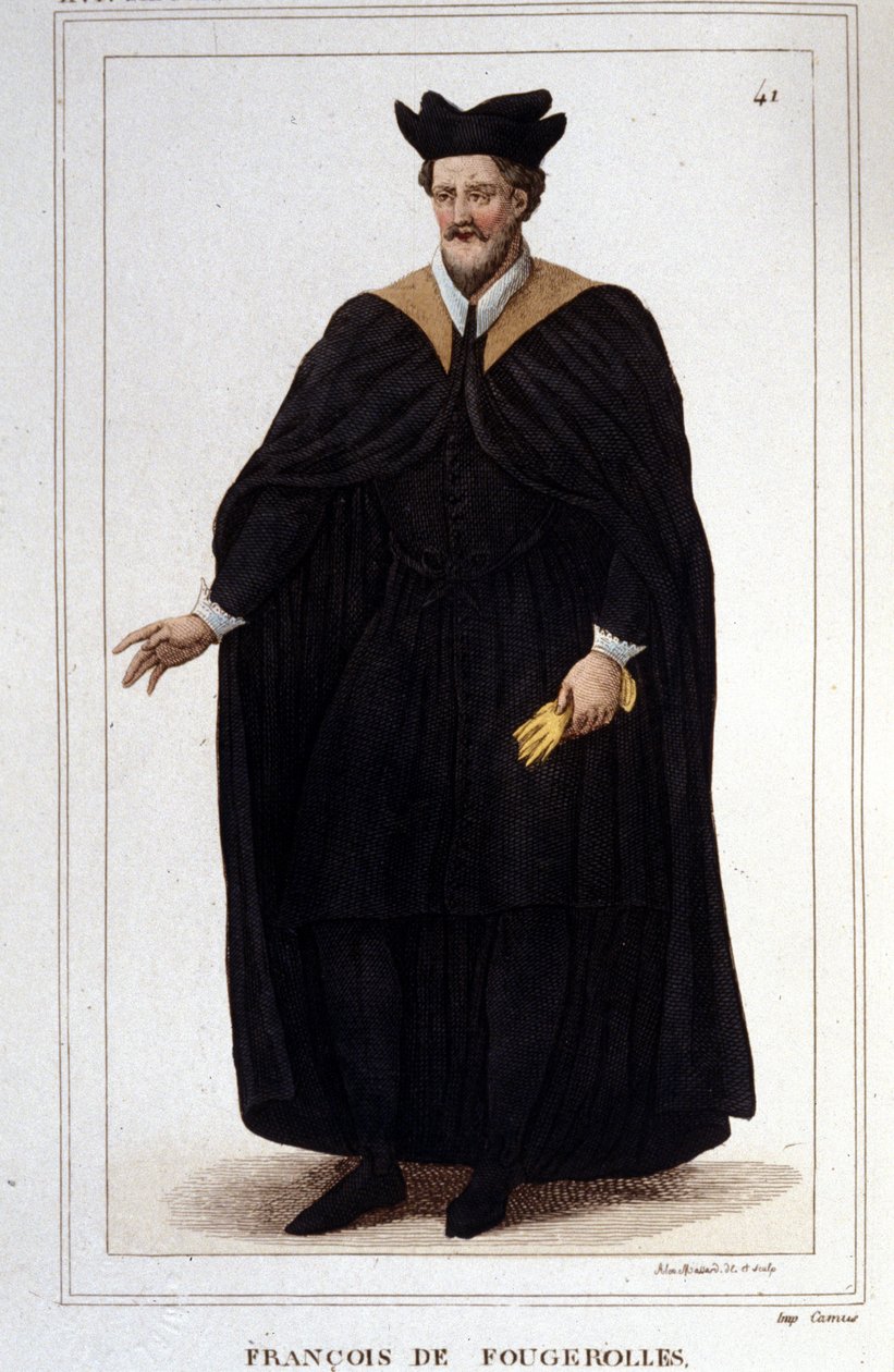 Portrait de François de Fougerolles, Latiniste, Docteur en Médecine. Gravure de 1830 - Unknown artist