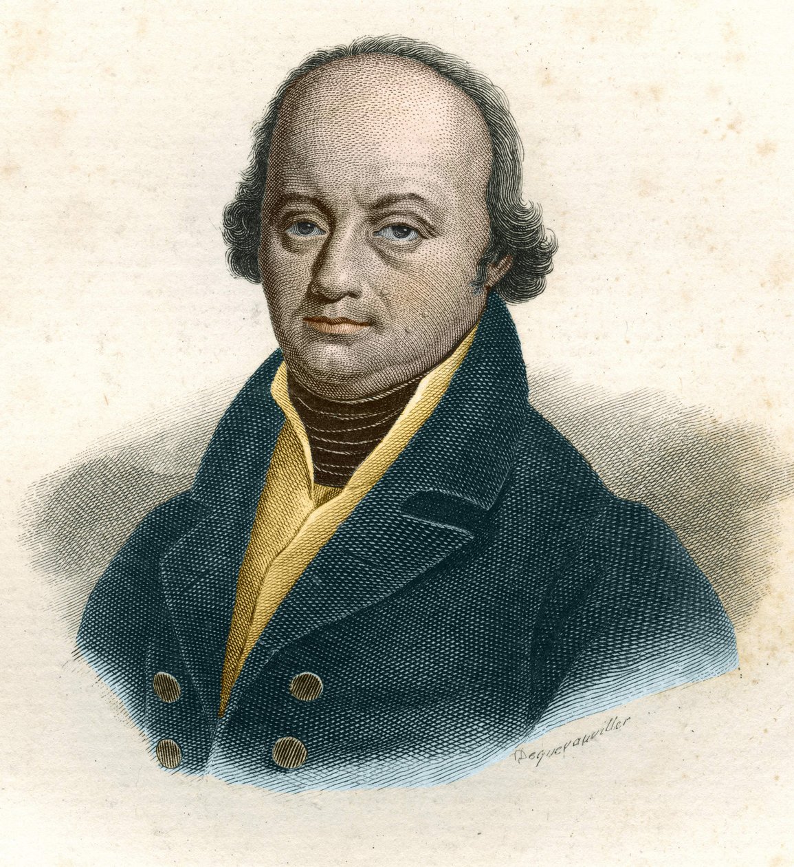 Portrait de Franz-Joseph Gall (Franz Joseph) (1758 - 1828), médecin allemand, gravure du 19ème siècle - Unknown artist
