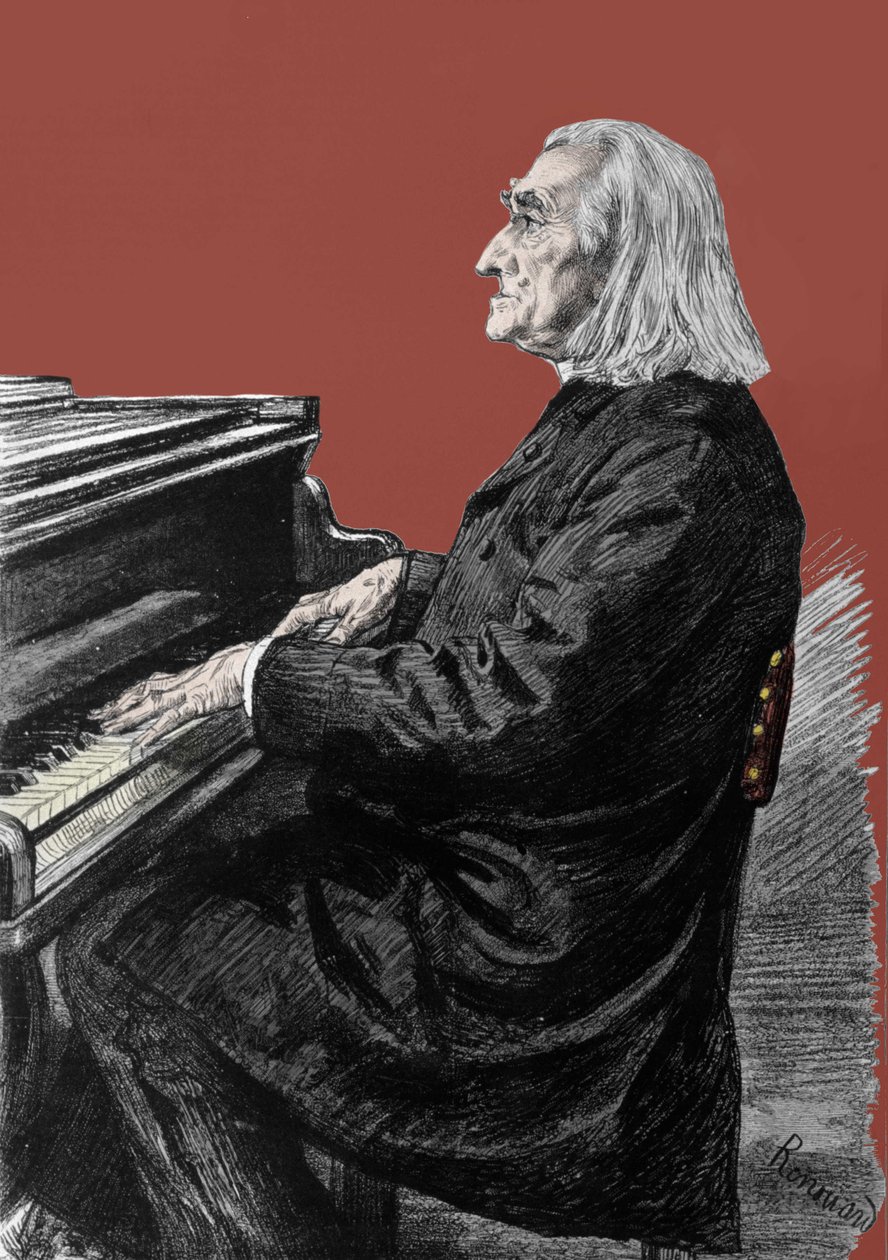 Portrait de Franz Liszt (1811-1886), compositeur et pianiste hongrois - Unknown artist