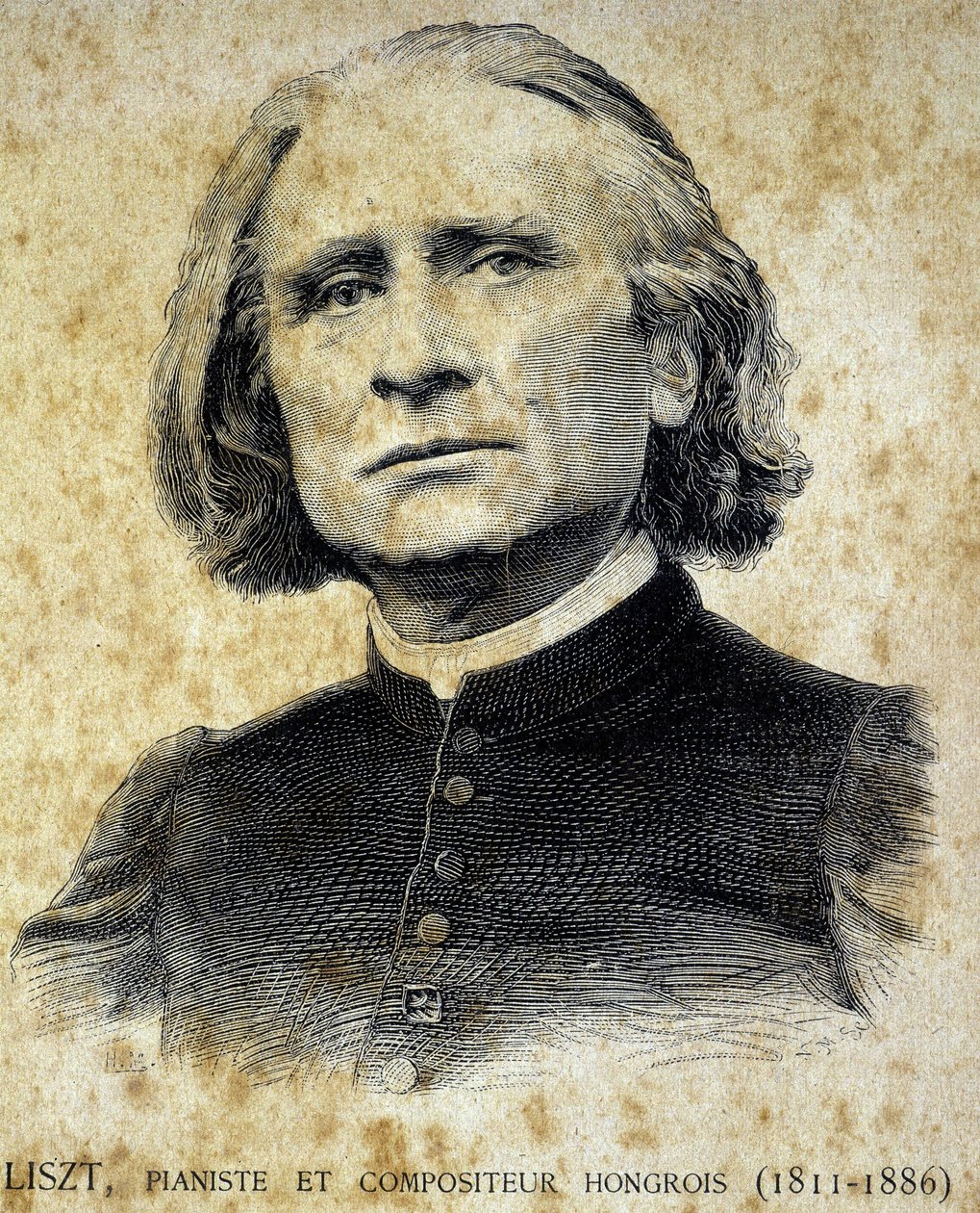 Portrait de Franz Liszt, pianiste et compositeur hongrois (1811 - 1886) - dans « Les Contemporains », fin du 19ème siècle - Unknown artist