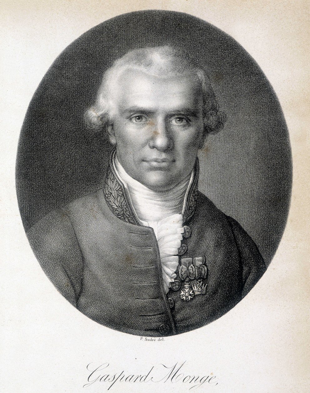 Portrait de Gaspard Monge, Comte de Péluse (1746 - 1818), mathématicien français - gravure - Unknown artist