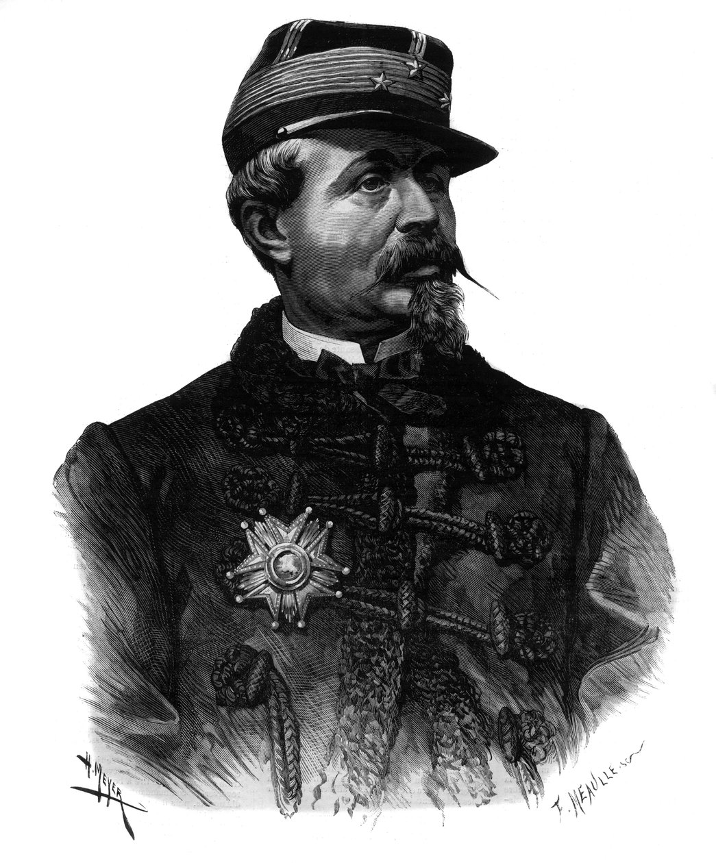 Portrait du général Alfred Chanzy (1823-1883) gravure de 1883 - Unknown artist