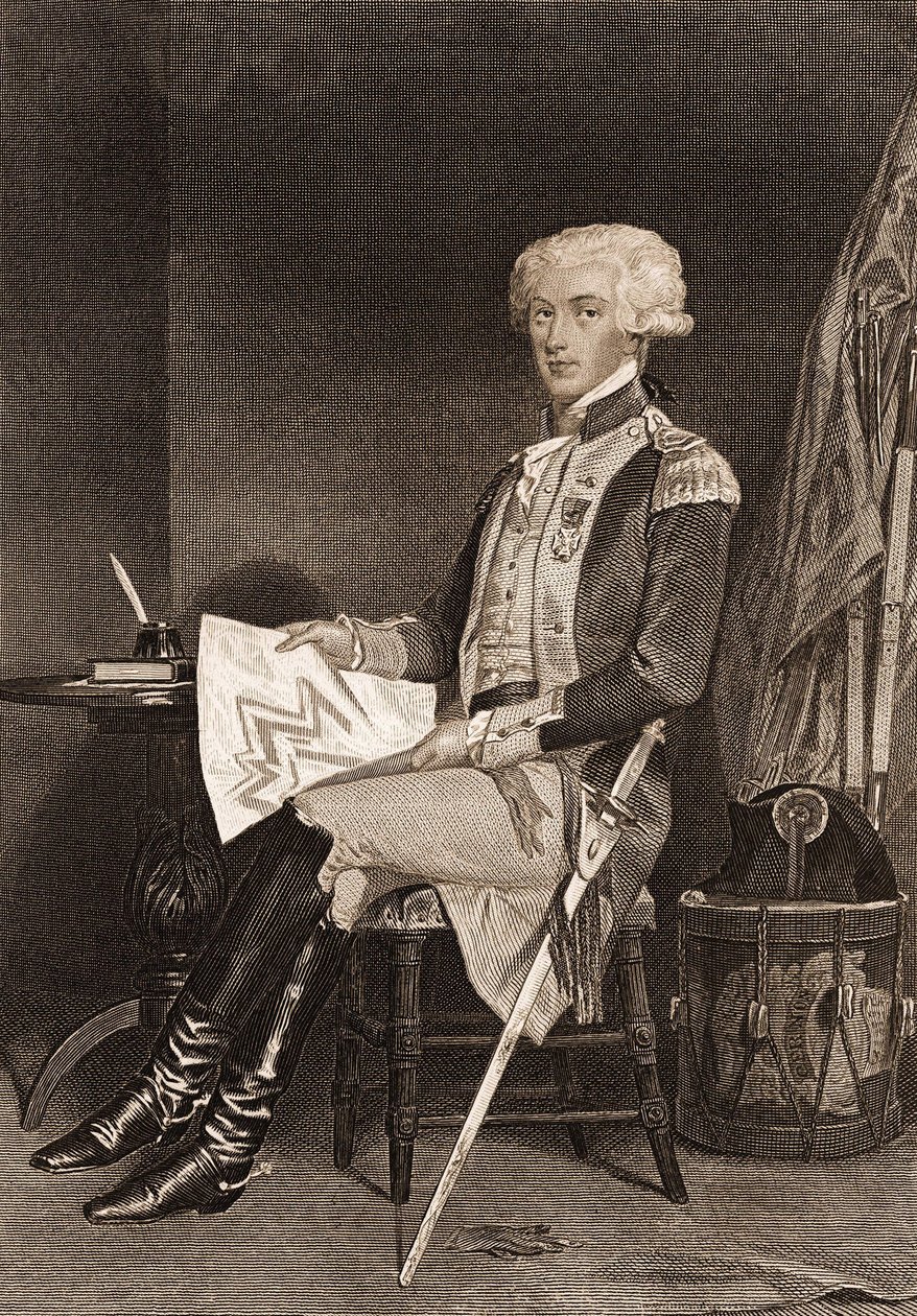 Portrait du général La Fayette (Lafayette) (1757-1834). - Unknown artist