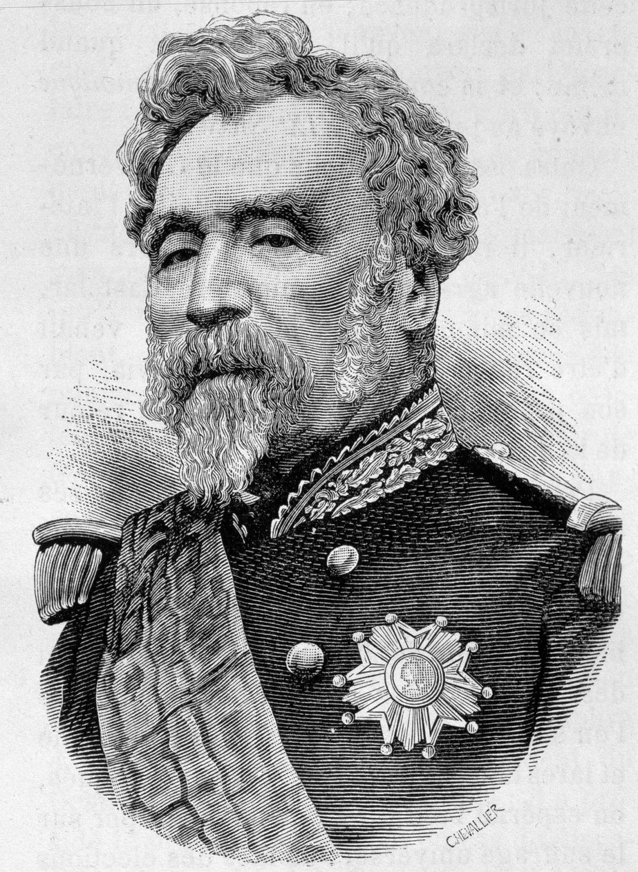 Portrait du Général de la Motterouge. Gravure de la fin du XIXe siècle dans "Histoire de France" par H. Martin - Unknown artist