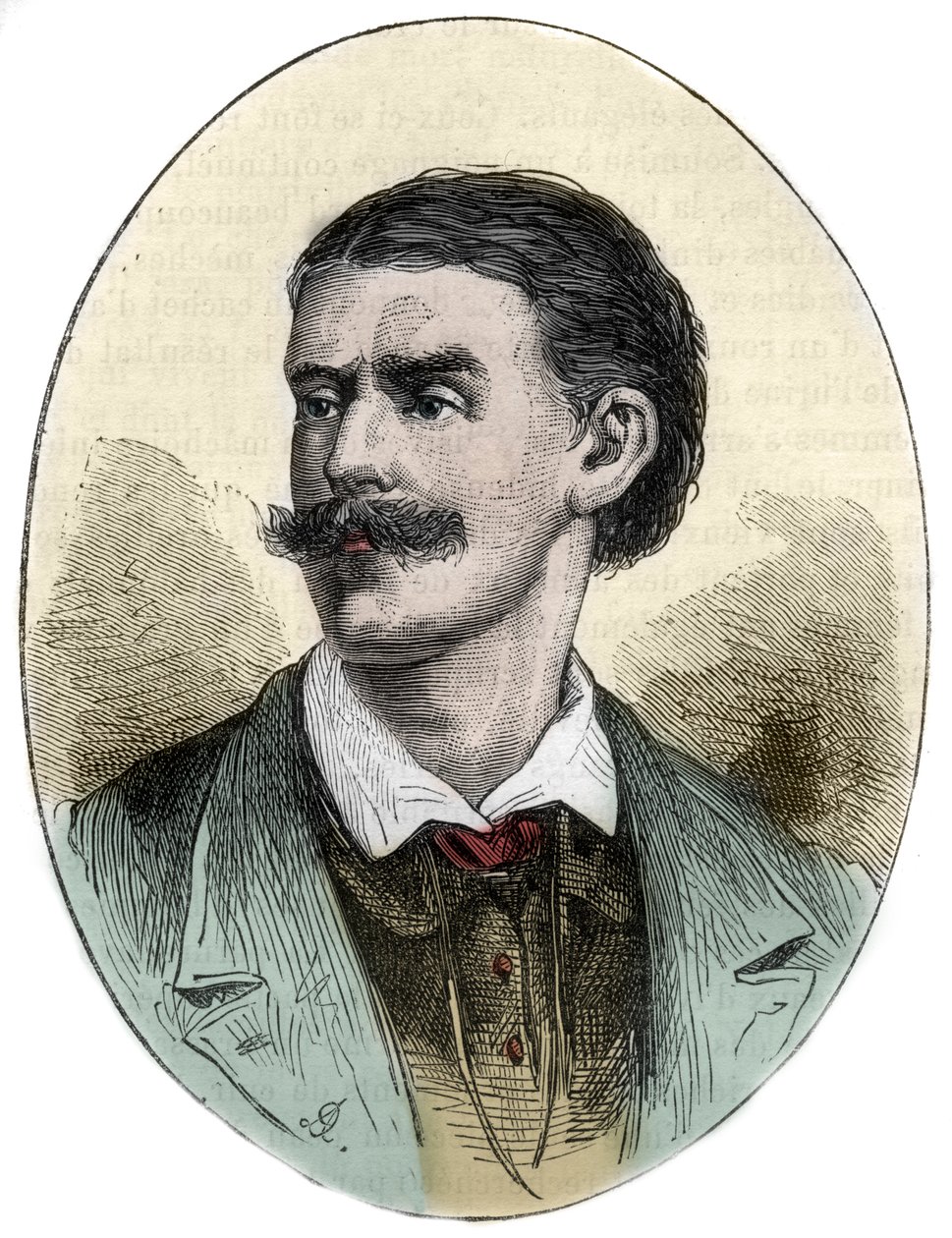 Portrait de Georg August Schweinfurth (1836-1925) explorateur, botaniste et anthropologue allemand gravure de Histoire pittoresque des grands voyages au XIXe siècle. 1877 - Unknown artist