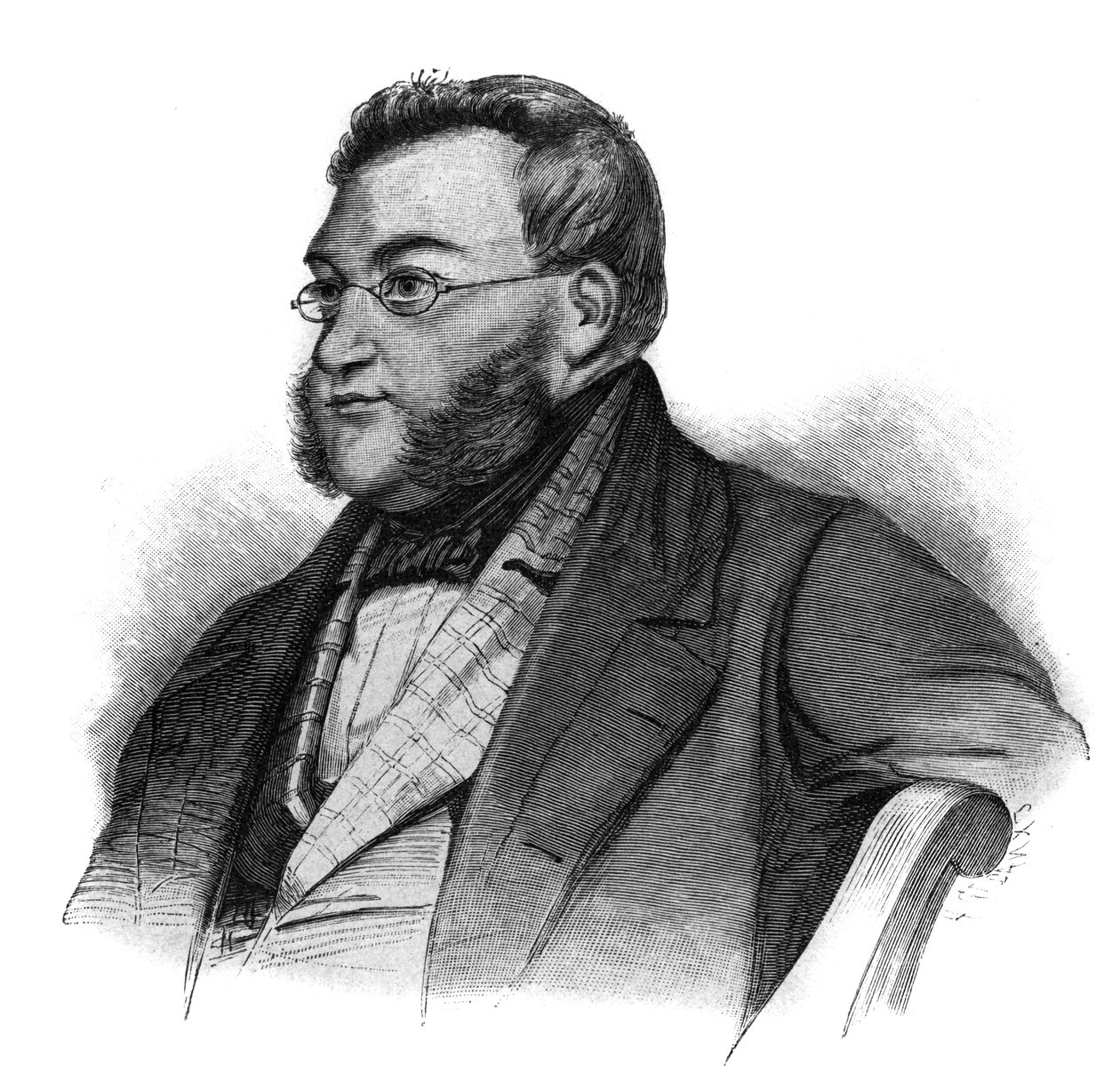 Portrait de Georg von Vincke, homme politique prussien - Georg von Vincke (1811-1875), administrateur, homme politique et propriétaire terrien prussien - gravure de la fin du 19ème siècle - Unknown artist