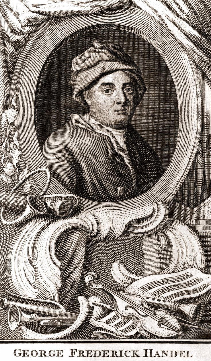 Portrait de George Frederick Handel (Georg Friedrich Handel) - Unknown artist