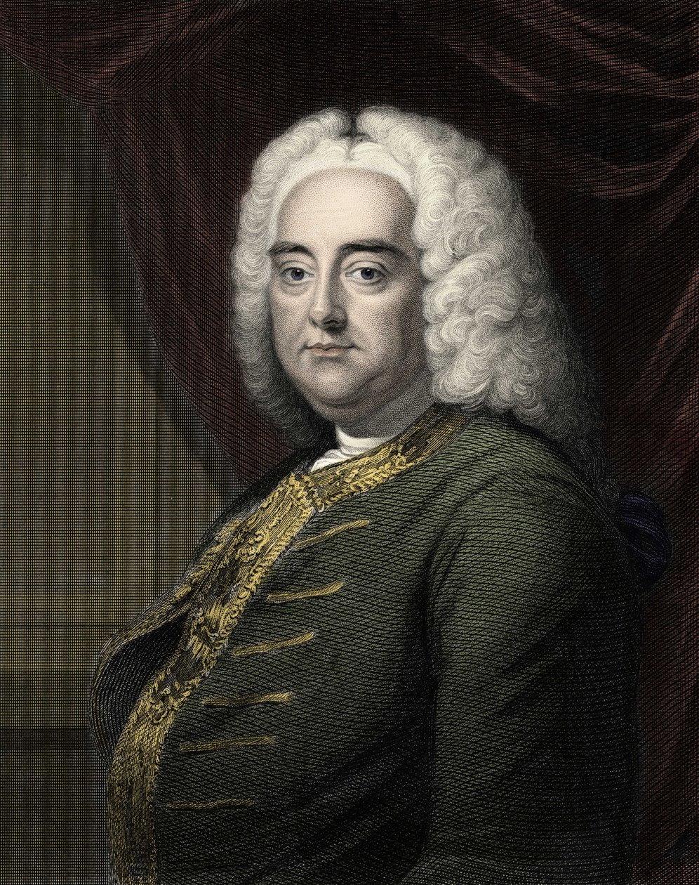Portrait de George Frederick Handel (Georg Friedrich Handel) - Unknown artist