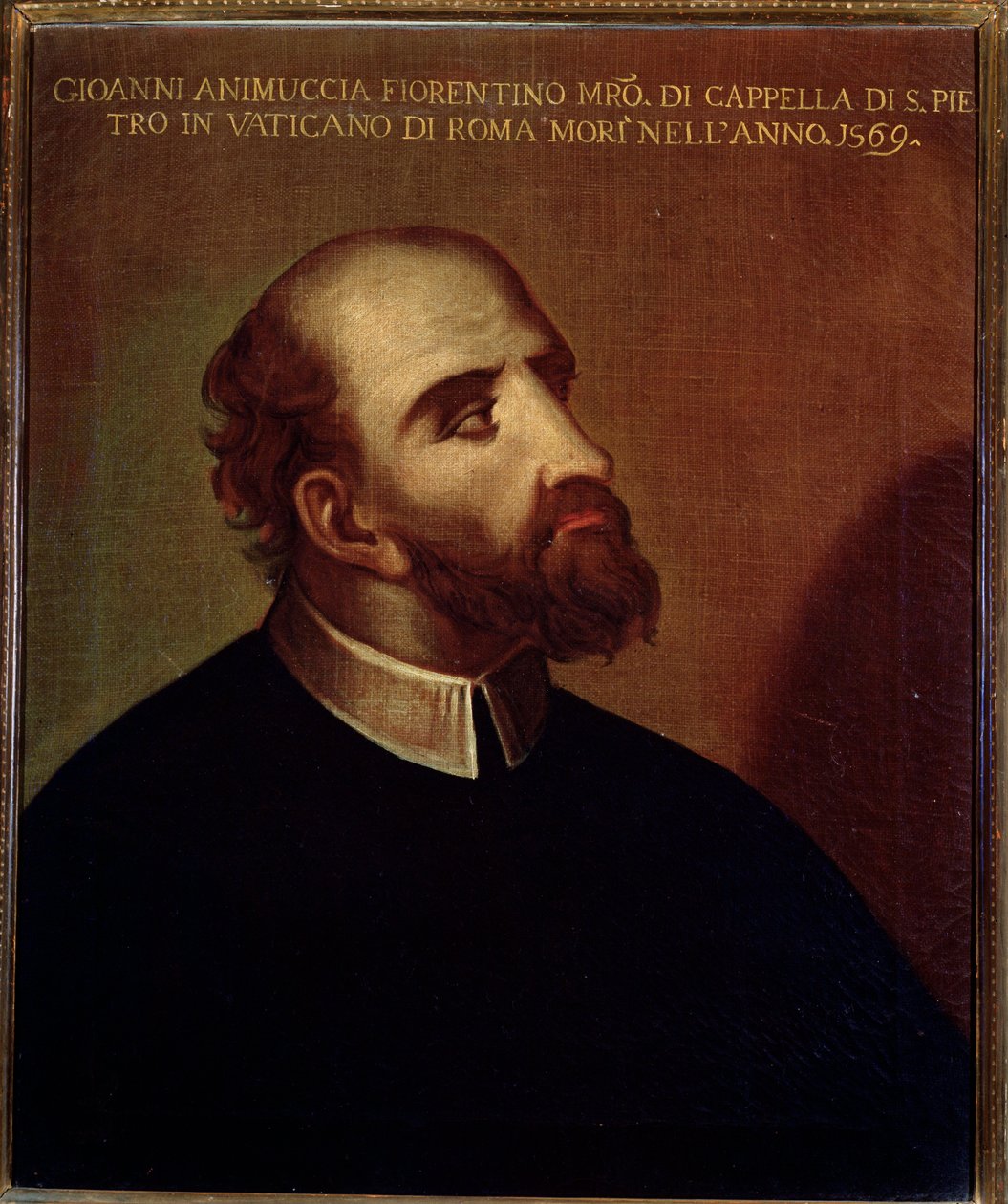 Portrait de Giovanni Animuccia (vers 1514-1571) compositeur italien Peinture anonyme. XVIe siècle Bologna Civico museo Bibliografico - Unknown artist