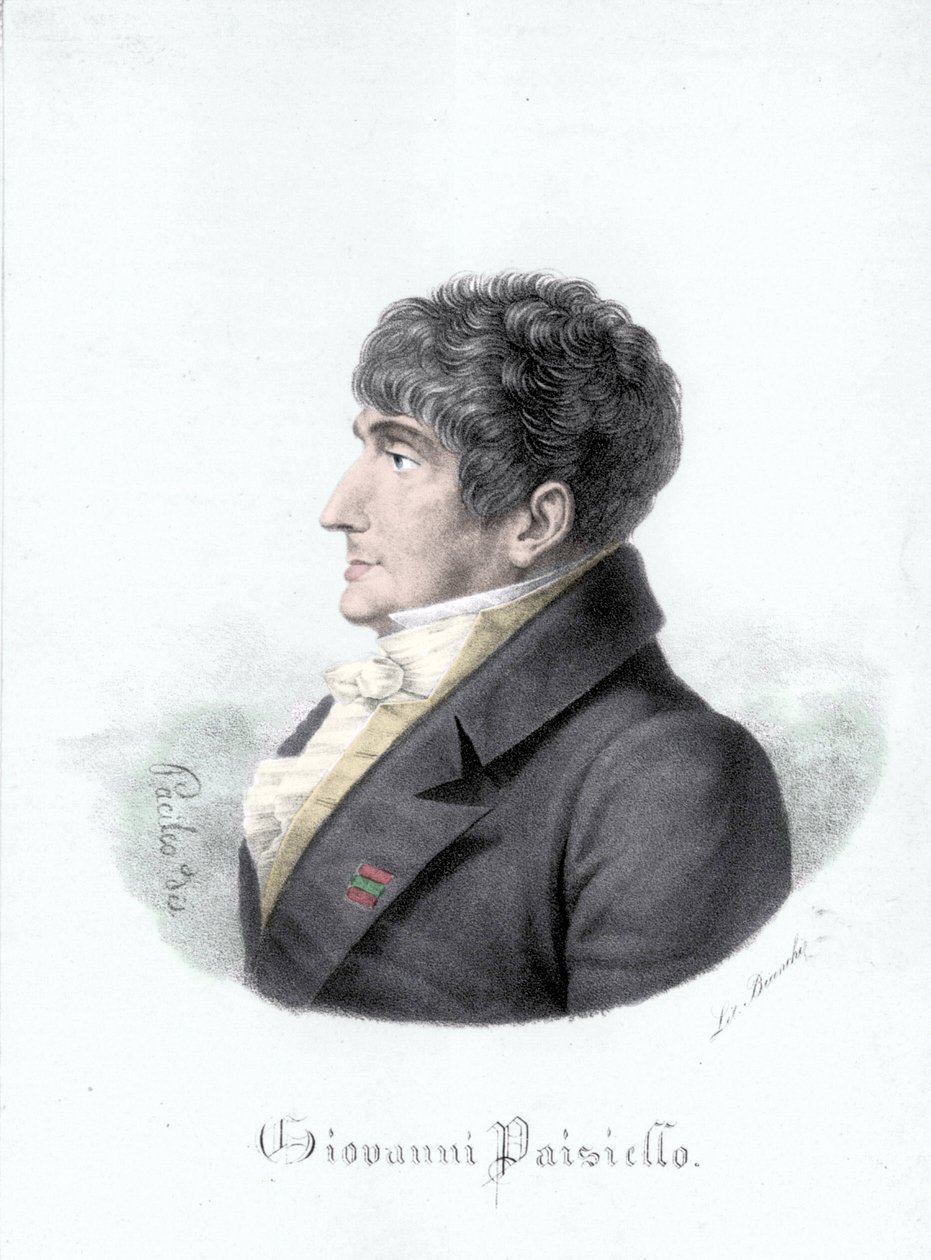 Portrait de Giovanni Paisiello (ou Paesiello ou Paesieillo) (1740-1816), compositeur italien. Gravure du 19e siècle - Unknown artist