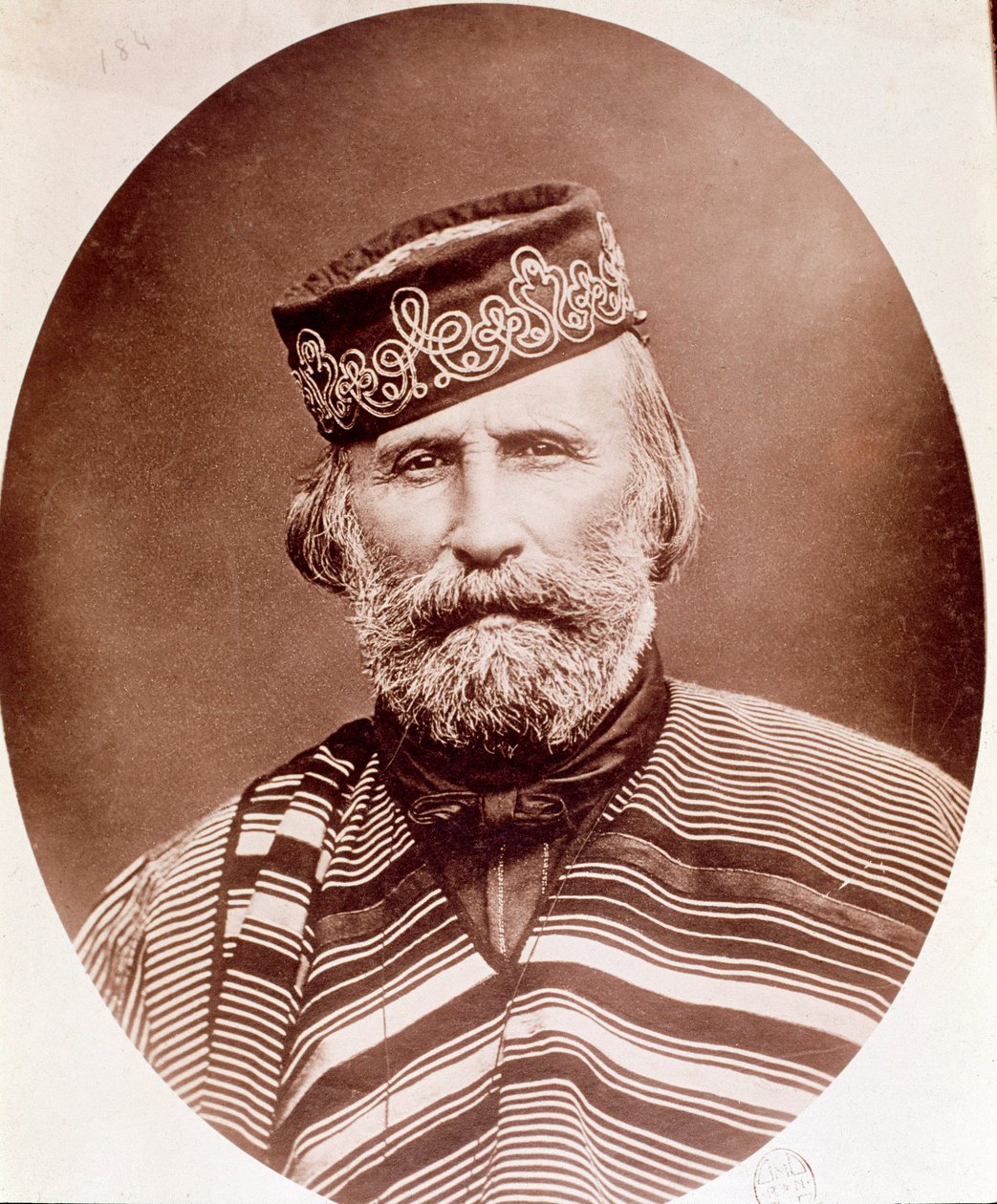 Portrait de Giuseppe Garibaldi (1807-1882) Photographie. 19ème siècle. Milan, collection privée - Unknown artist