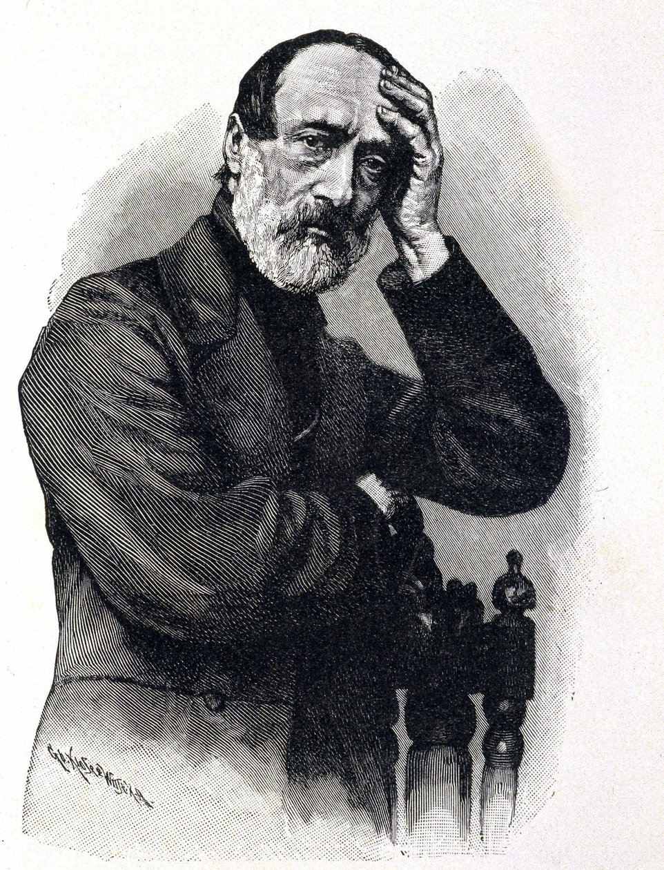 Portrait de Giuseppe Mazzini (1805 - 1872), patriote et révolutionnaire italien - Unknown artist
