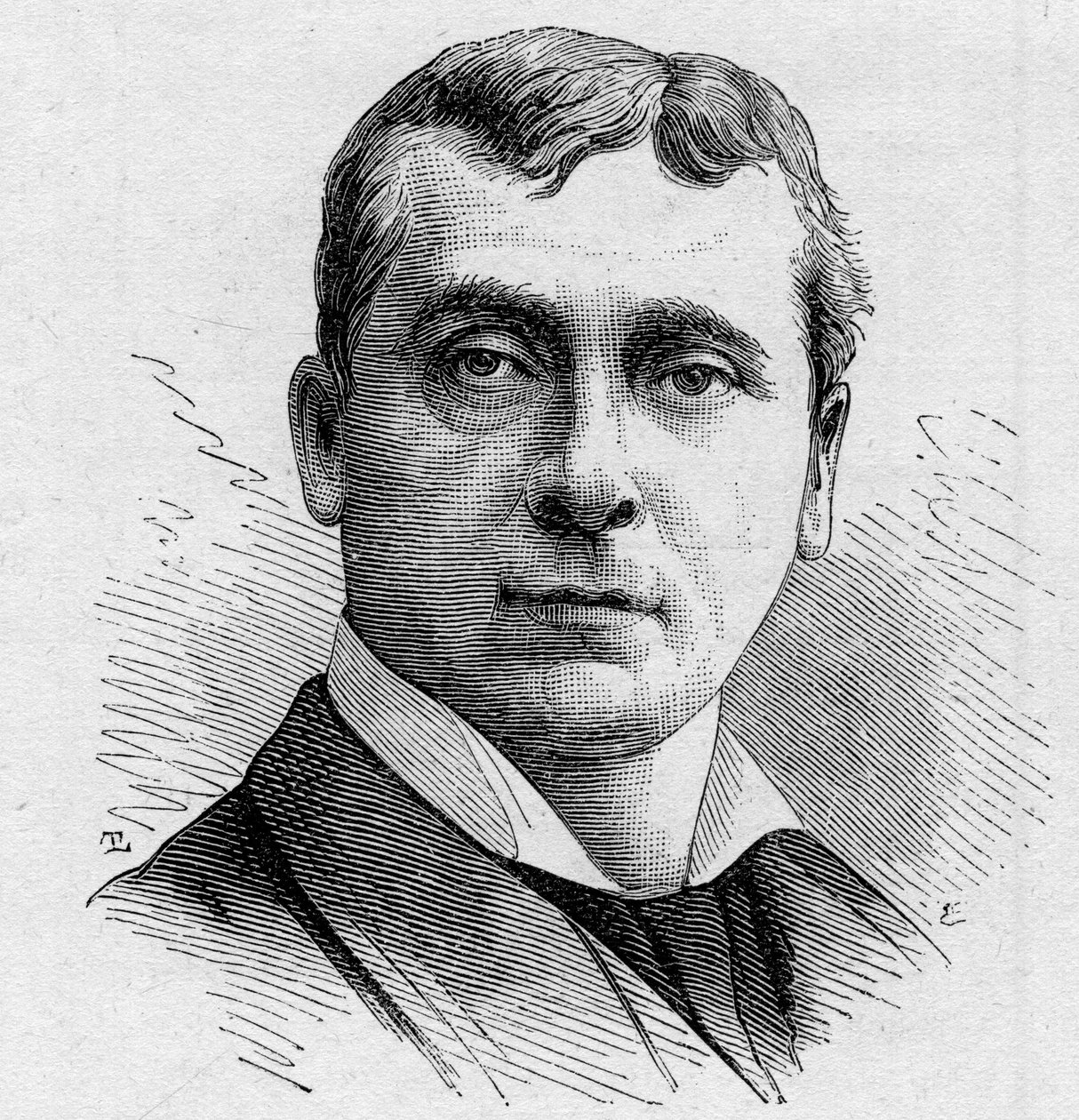 Portrait de Gustave Worms, comédien français, membre de la Comédie-Française de 1858 à 1900. Gravure dans Le Monde Illustré n°1168 du 16 août 1879. - Unknown artist
