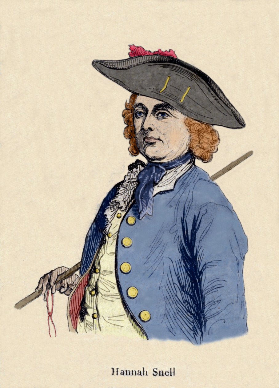 Portrait de Hannah Snell (1723-1792), femme soldat, qui a pris le rôle d